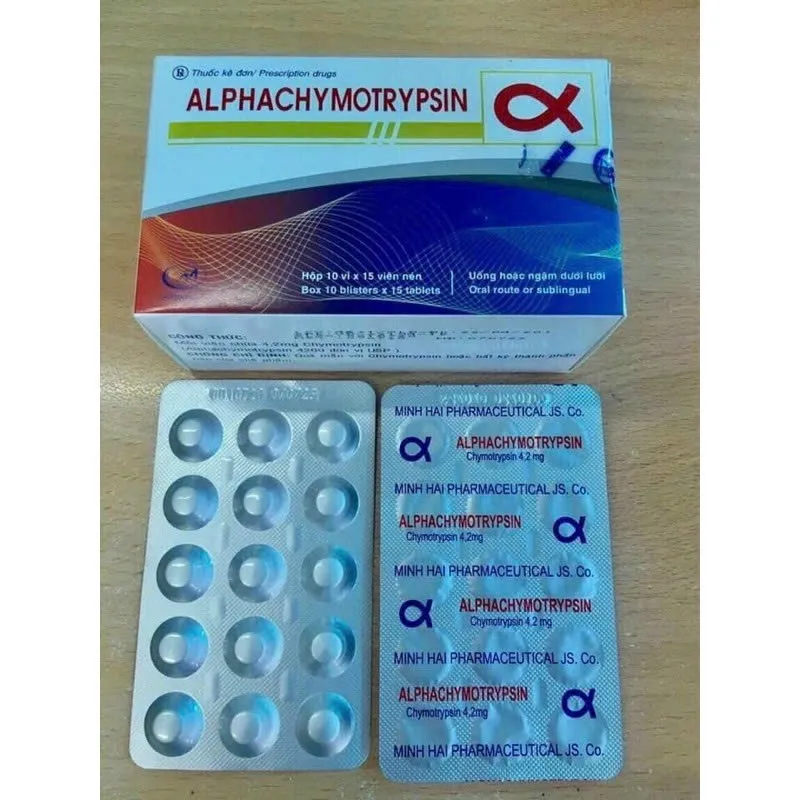 Alphachymotrypsin 4200 IU Minh Hải H/30v - Thuốc Trị Phù Nề Chấn Thương, Phẫu Thuật, Bỏng | Minh Hải